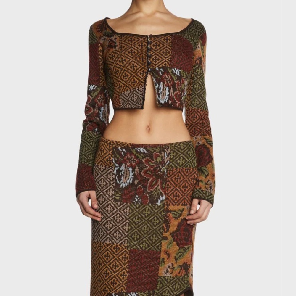 NWT Milk It Dwell Crop Top and Floaty Asymmetrical Skirt Size XL Set
